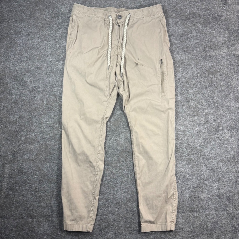 Vuori Ripstop Climber Pants Mens L Khaki Tan Cotton V412 Hiking Jogger